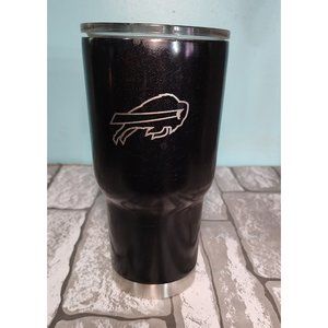 30 oz Yeti black glitter custom Buffalo Bills tumbler